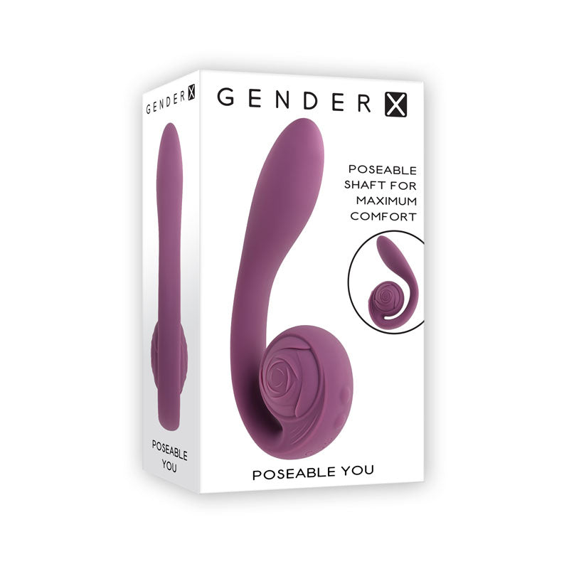 Gender X POSEABLE YOU Purple USB Rechargeable Poseable Vibrator