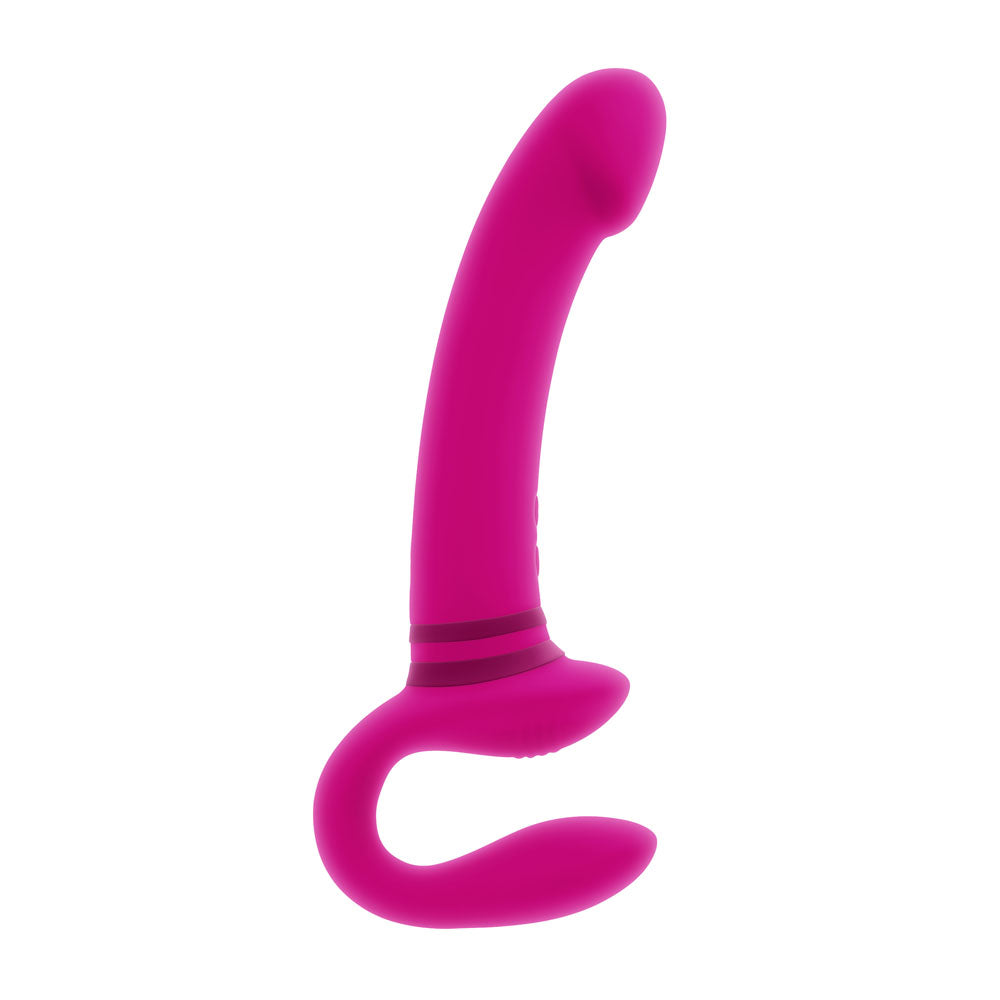 Gender X SHARING IS CARING - Pink 21.9cm Vibrating Strapless Strap-On