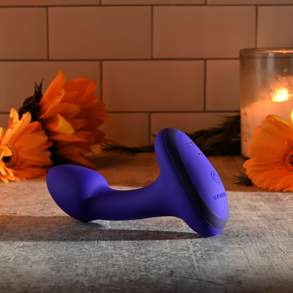 Gender X ANYBODYS PLUG - Blue 11.4cm Vibrating Butt Plug
