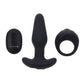 Gender X TEAMWORK - Black Rimming Butt Plug & Vibrating Cock Ring