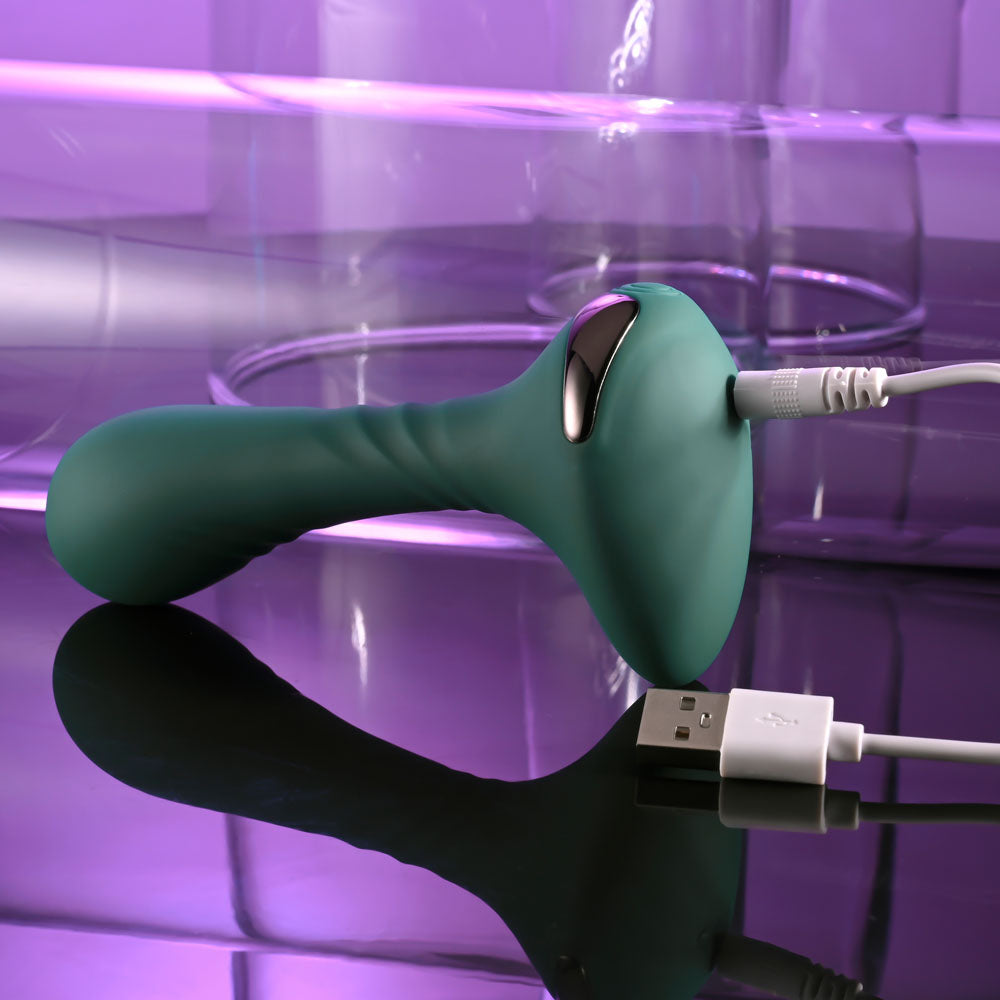 Gender X GOES ANYWHERE - Green 12.4cm USB Rechargeable Vibrator