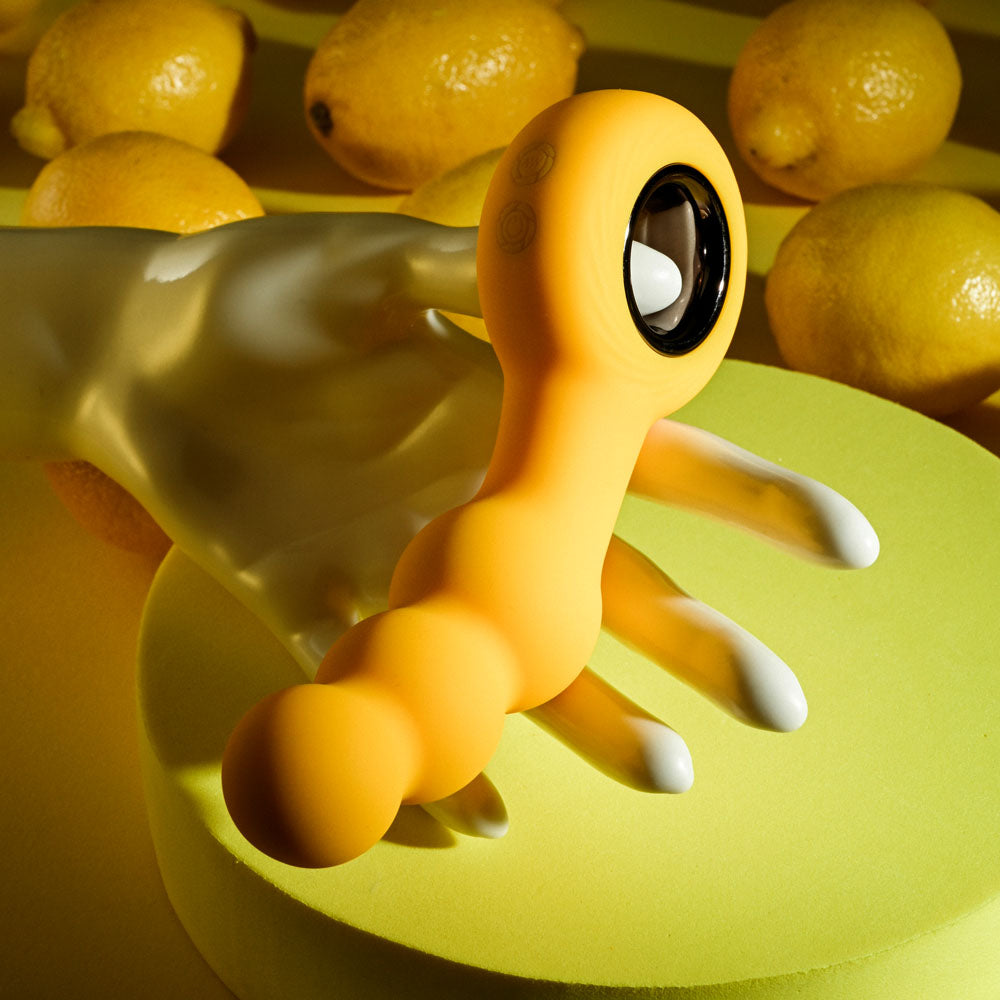 Gender X BUMBLE - Yellow 14.9cm USB Rechargeable Butt Plug