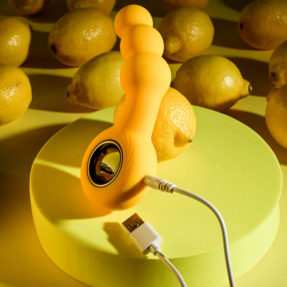 Gender X BUMBLE - Yellow 14.9cm USB Rechargeable Butt Plug
