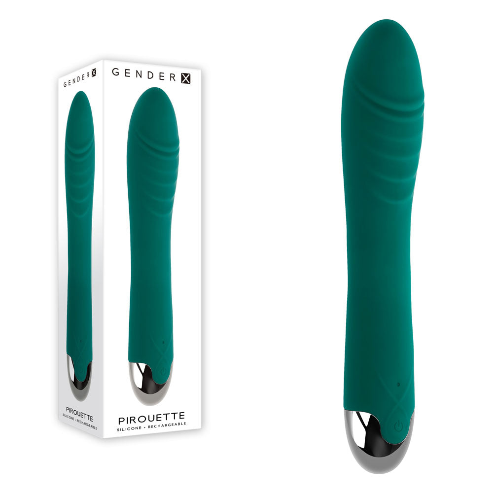 Gender X PIROUETTE - Green 20.6cm Twirling Vibrator