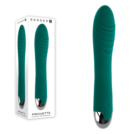 Gender X PIROUETTE - Green 20.6cm Twirling Vibrator