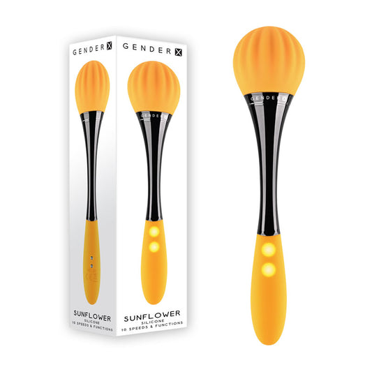 Gender X SUNFLOWER - Yellow 20cm USB Rechargeable Massage Wand
