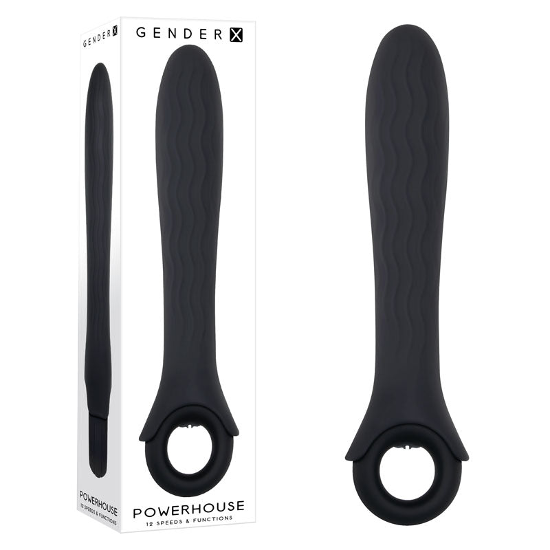 Gender X POWERHOUSE - Black 21.6cm USB Rechargeable Vibrator