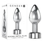 Gender X ROCKIN' METAL PLUG - Metallic 9.3cm Vibrating Butt Plug