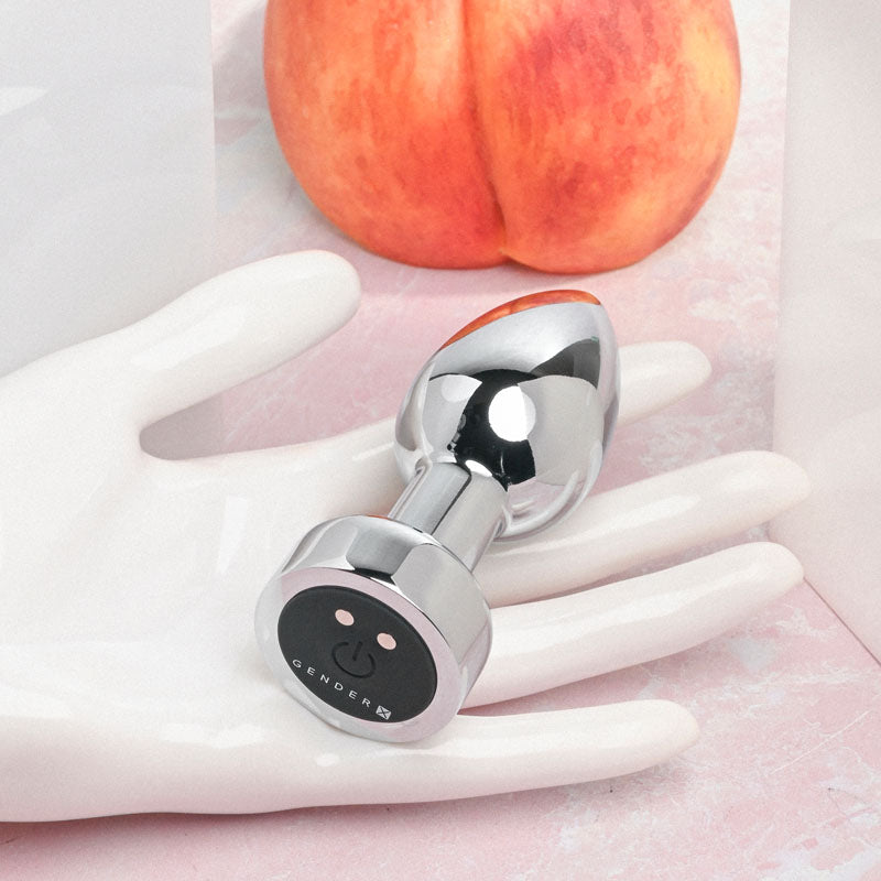 Gender X ROCKIN' METAL PLUG - Metallic 9.3cm Vibrating Butt Plug