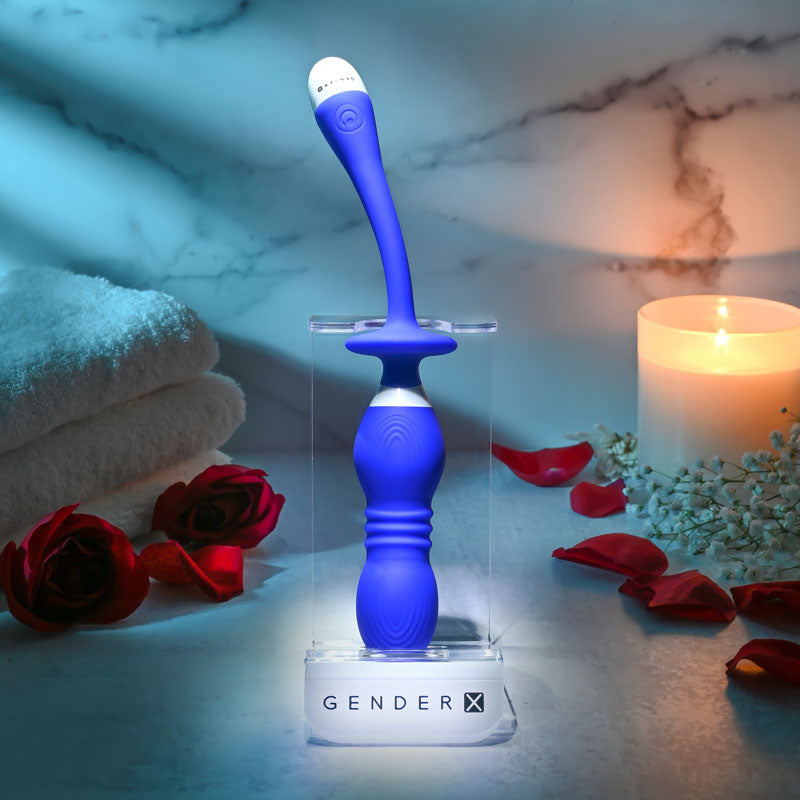 Gender X PLAY BALL - Blue 25cm Thrusting & Vibrating Orbs