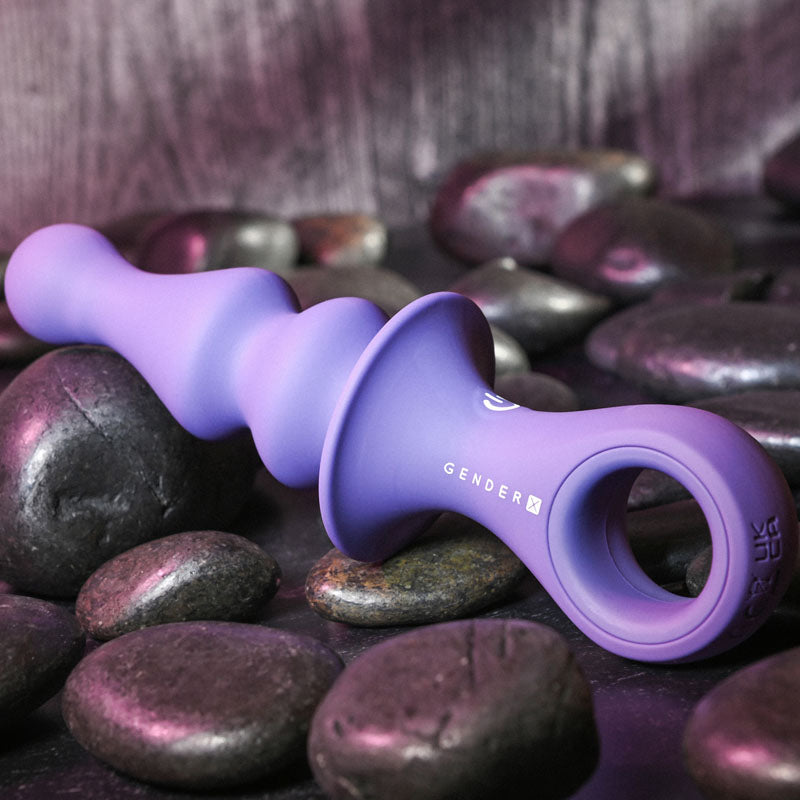 Gender X RING POP - Dark Blue 15.2cm Vibrating Anal Plug