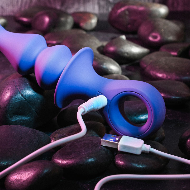 Gender X RING POP - Dark Blue 15.2cm Vibrating Anal Plug