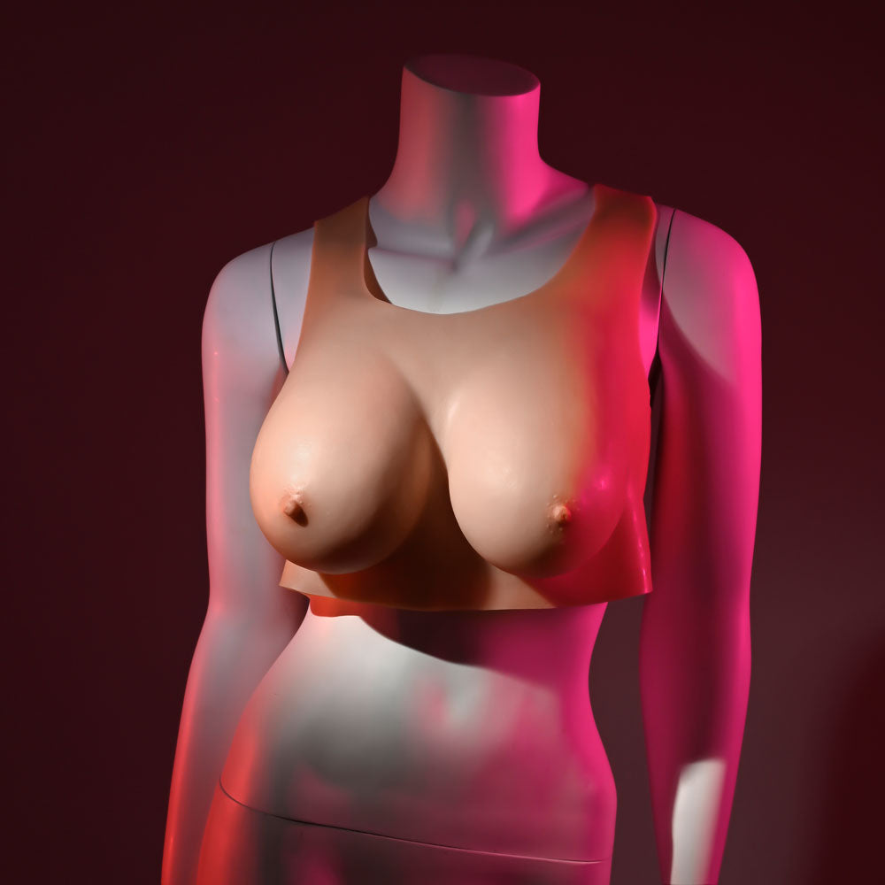 Gender X UNDERGARMENTS - PLATE D-CUP - Light Flesh Wearable Breasts - D-Cup Size