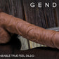 Gender X 10" FLEXSKIN POSEABLE TRUE FEEL Dark Brown 29.2cm Poseable Dong Dildo