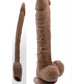 Gender X 10" FLEXSKIN POSEABLE TRUE FEEL Dark Brown 29.2cm Poseable Dong Dildo