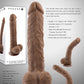Gender X 10" FLEXSKIN POSEABLE TRUE FEEL Dark Brown 29.2cm Poseable Dong Dildo