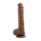 Gender X 10" FLEXSKIN POSEABLE TRUE FEEL Dark Brown 29.2cm Poseable Dong Dildo