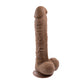 Gender X 10" FLEXSKIN POSEABLE TRUE FEEL Dark Brown 29.2cm Poseable Dong Dildo