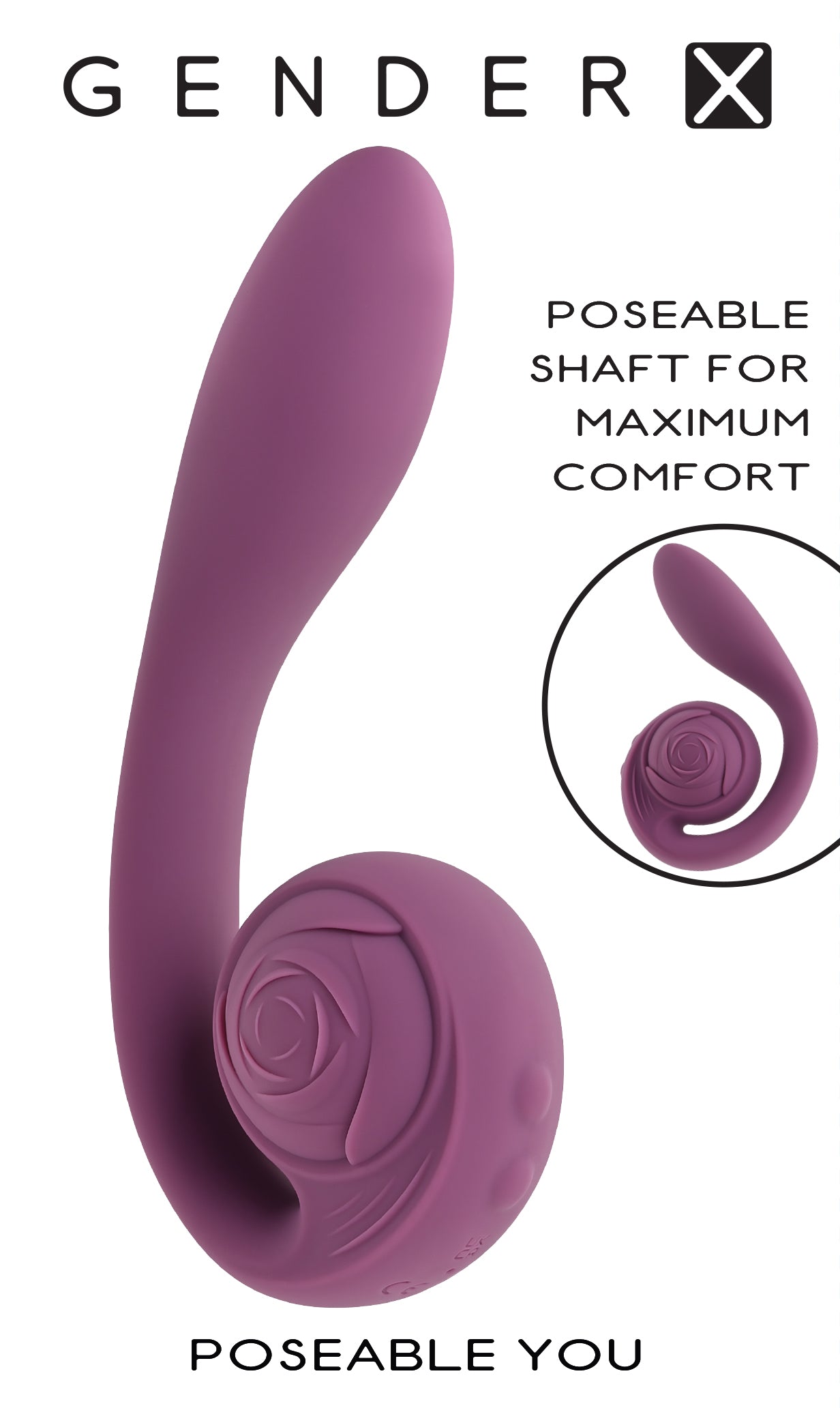 Gender X POSEABLE YOU Purple USB Rechargeable Poseable Vibrator