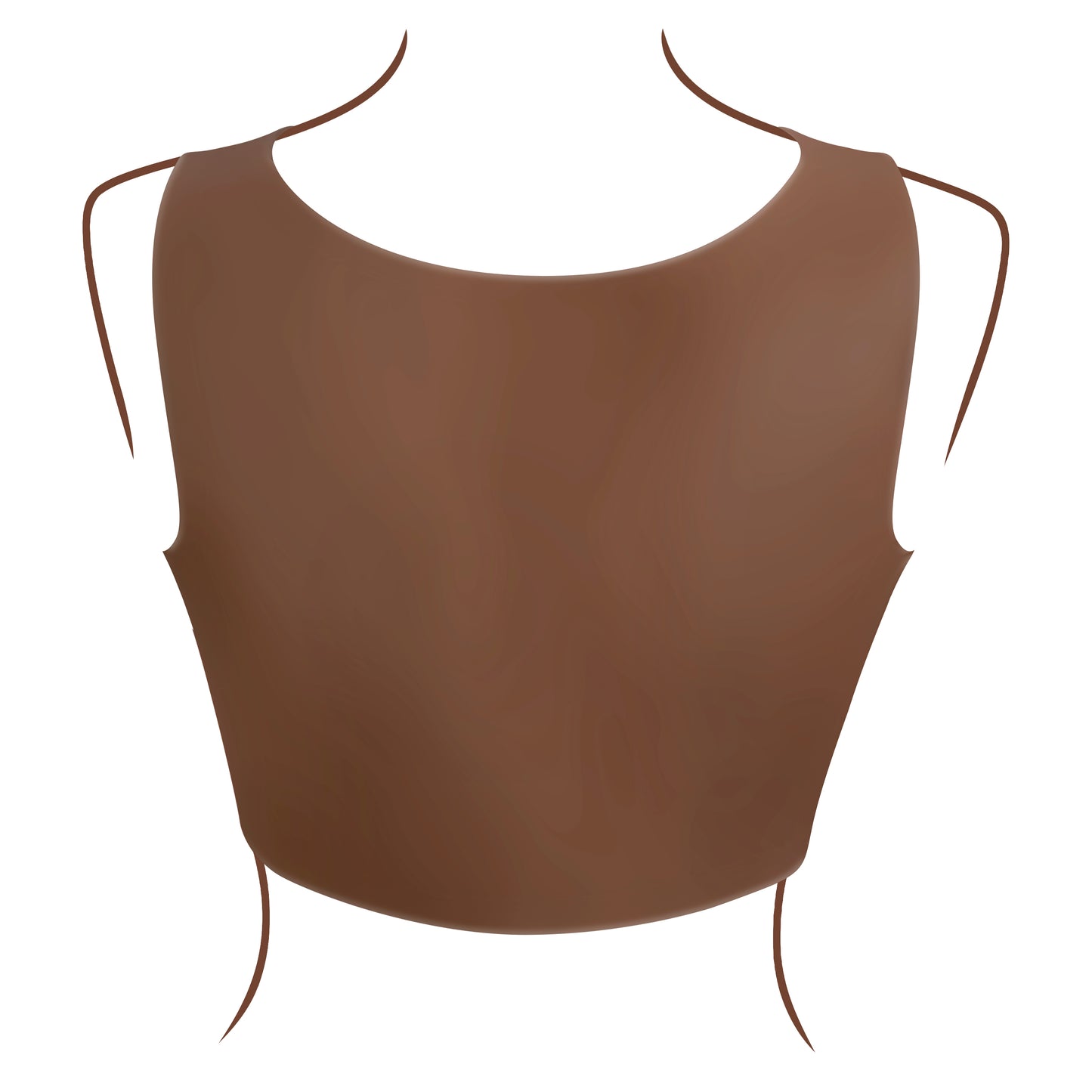 Gender X UNDERGARMENTS - PLATE E-CUP - Dark Brown Wearable Breasts - E-Cup Size