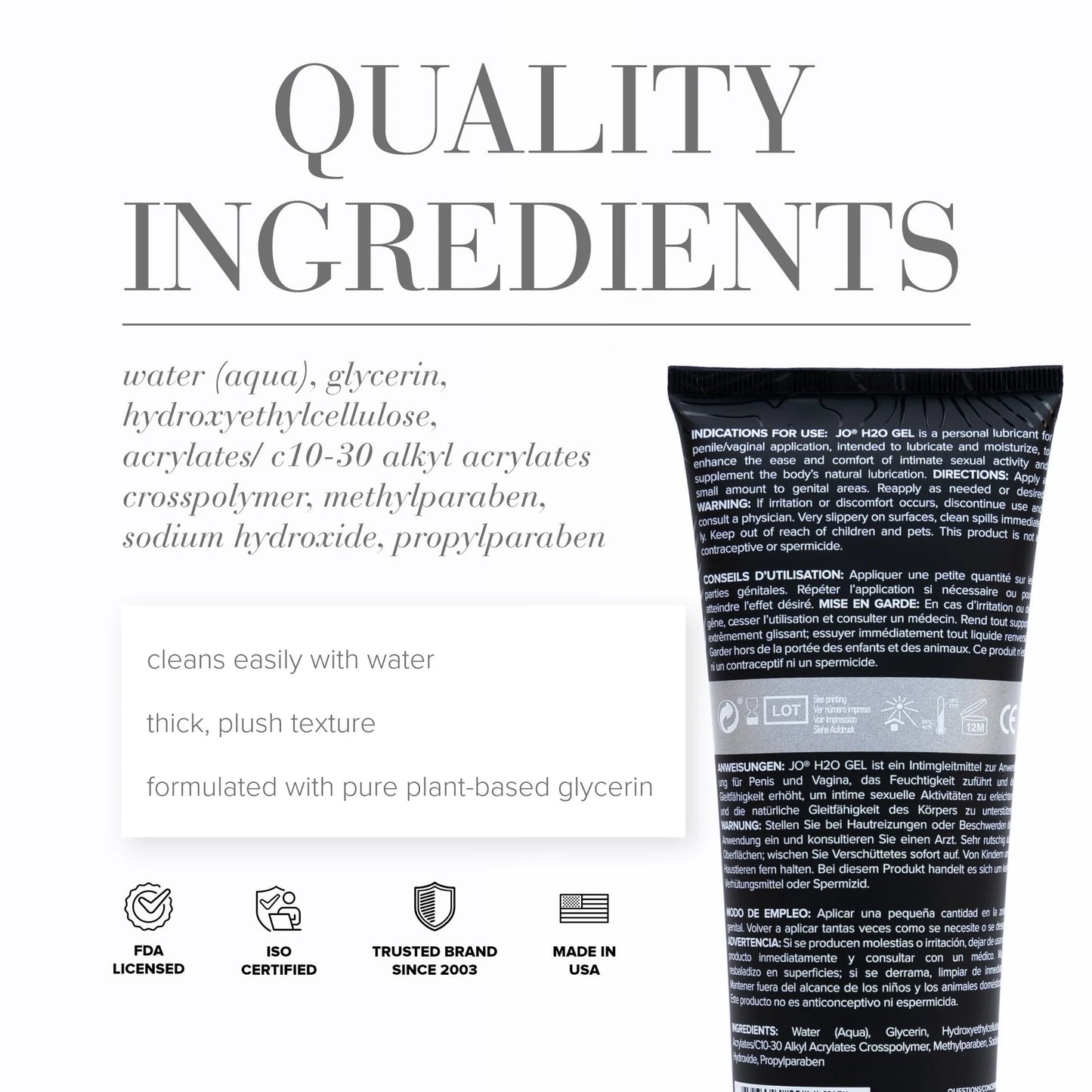 JO H2O Gel For Him Water Based Lubricant 4oz/120ml