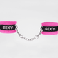 Love In Leather Fluffy Diamante SEXY Wrist Restraints