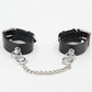 Love In Leather Leather Wrist Restraints With Silver Tip