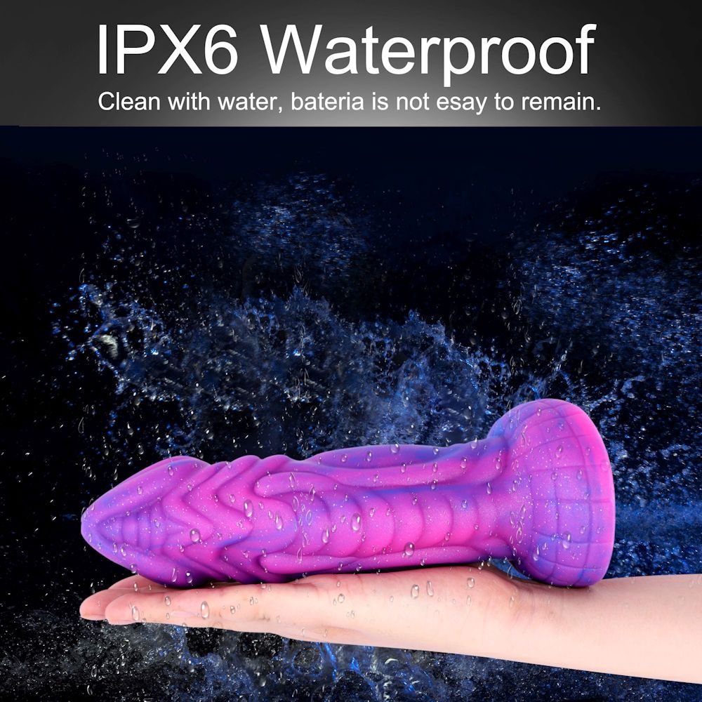 HiSmith - The Dream Sky Monster Series 8" Curved Giant Suction Vibrating Dildo