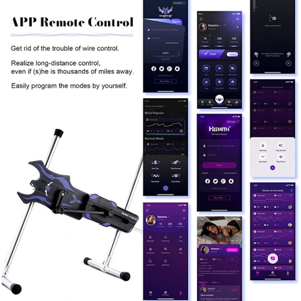 HiSmith & Wildolo Intelligent APP Controlled Premium Sex Machine (KlicLok)