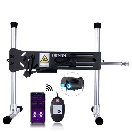 HiSmith Premium 3.0 - Mains Powered Sex Machine with App Control and Remote - Black