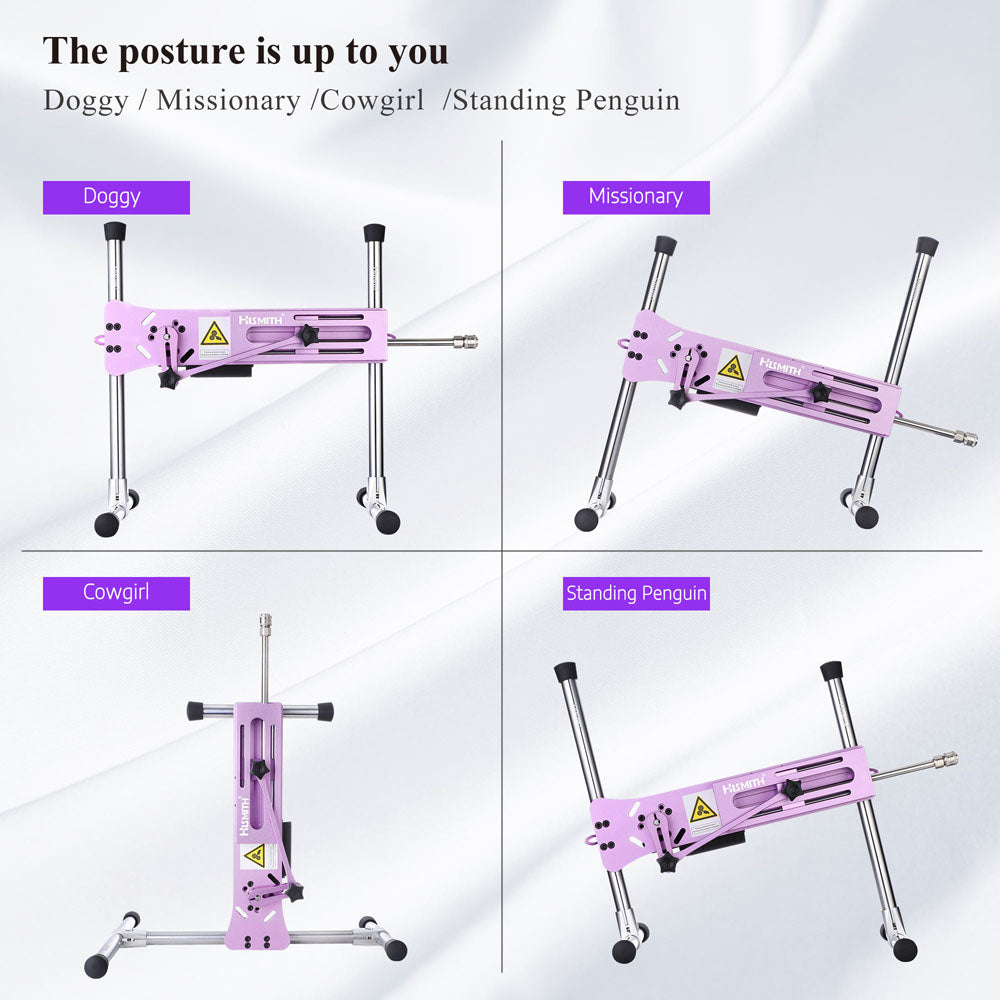 HiSmith Premium 3.0 - Mains Powered Sex Machine with App Control and Remote - Pink