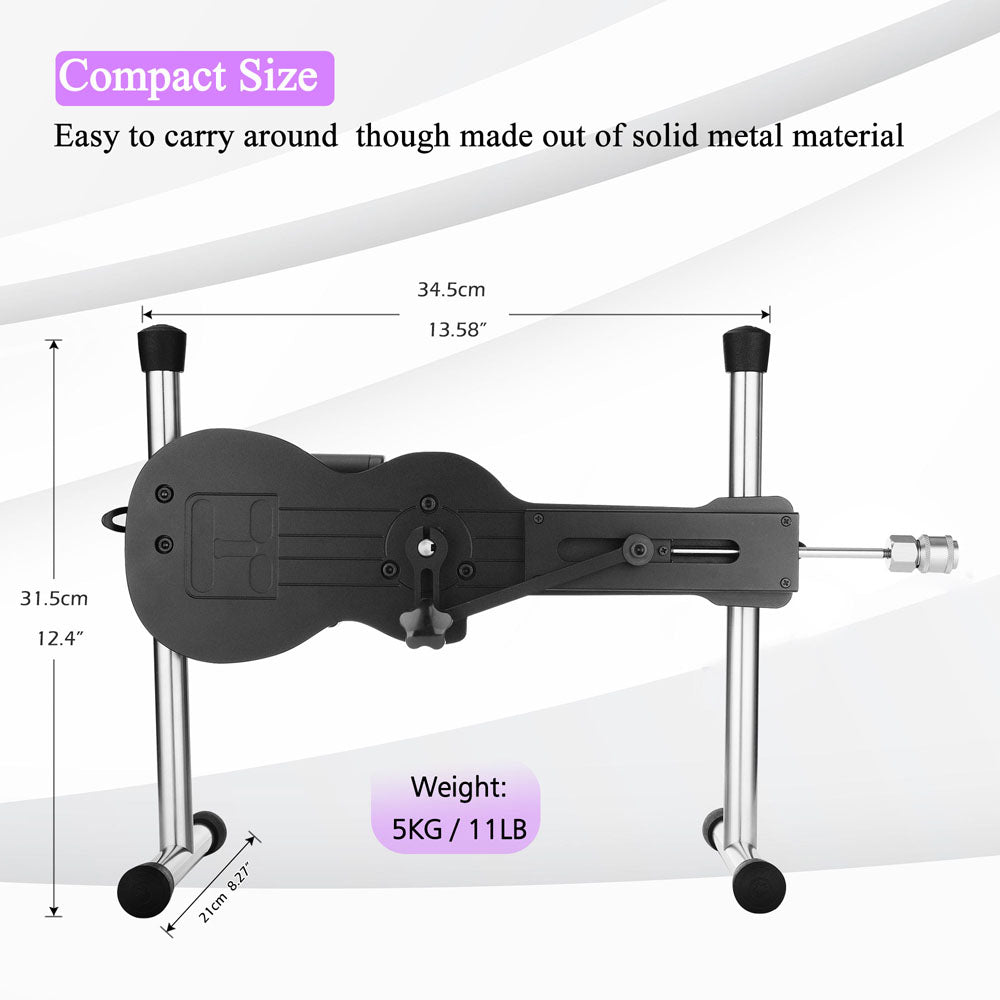 HiSmith Mini Pro - Black Mains Powered Sex Machine with App Control and Remote