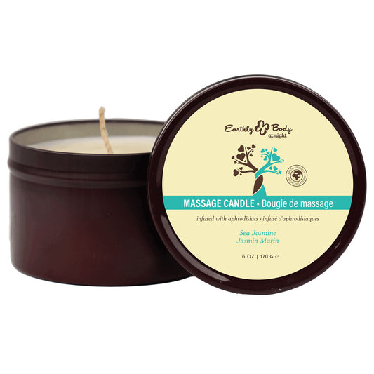 Earthly Body Aphrodisiac Massage Candle - Sea Jasmine 170g