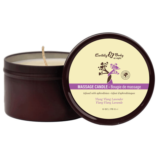 Earthly Body Aphrodisiac Massage Candle - Ylang Ylang Lavender 170g