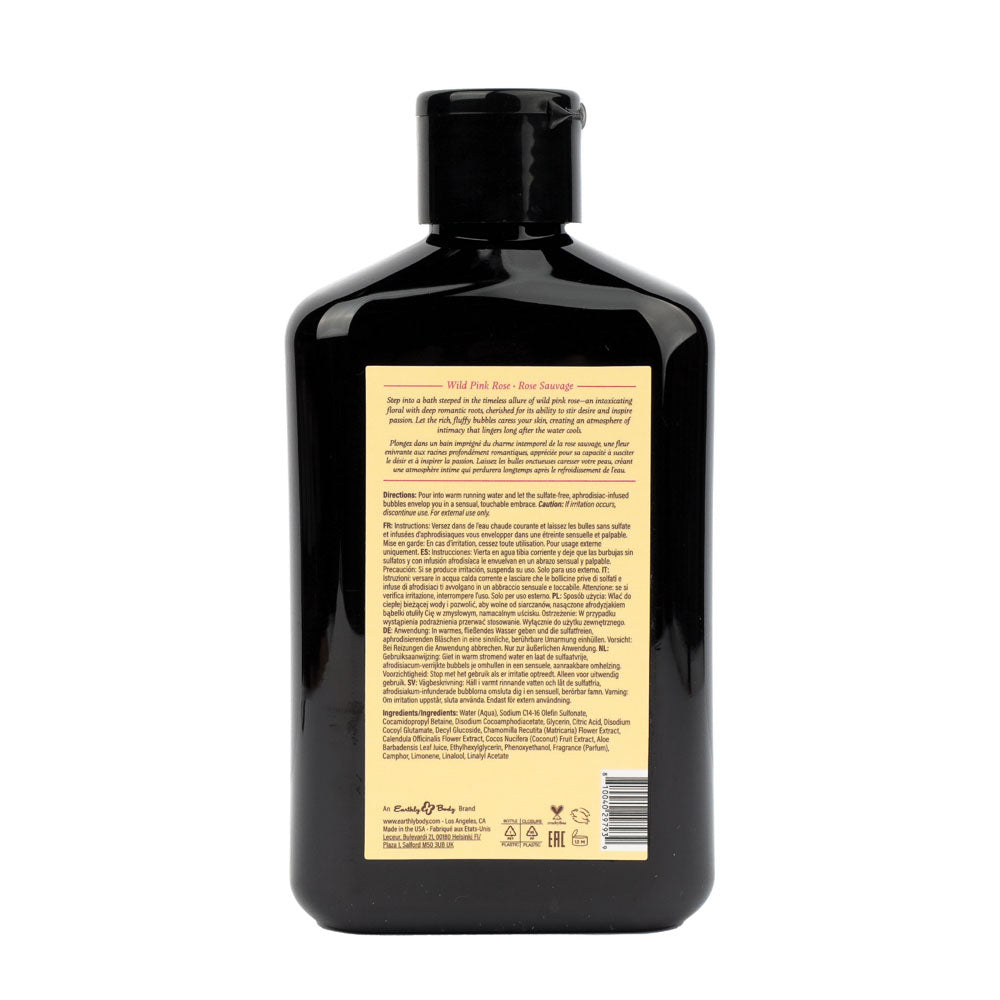 Earthly Body Hemp Seed Bubble Bath WILD PINK ROSE 250ml
