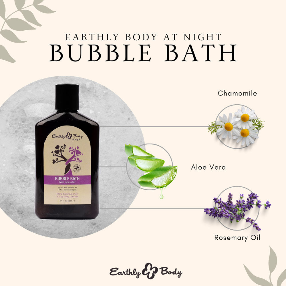 Earthly Body Hemp Seed Bubble Bath YLANG YLANG LAVENDER 250ml