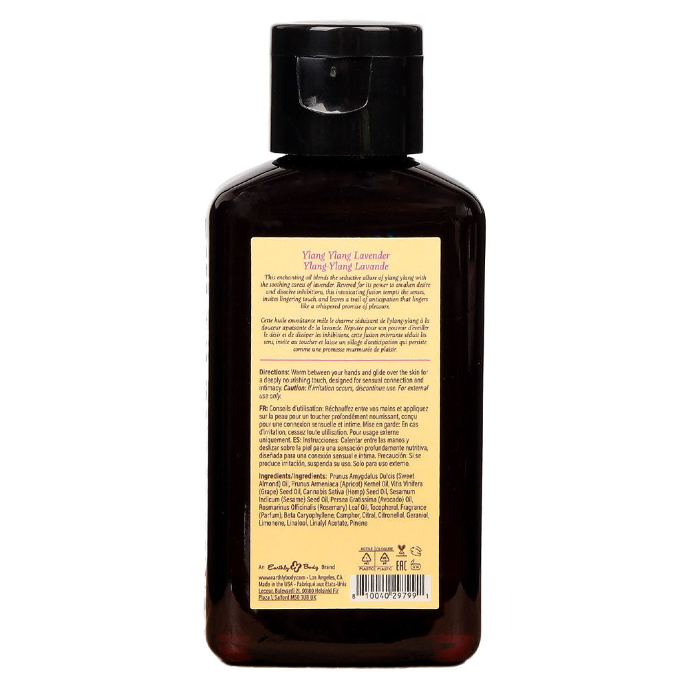 Earthly Body Hemp Seed Massage Oil YLANG YLANG LAVENDER 60ml