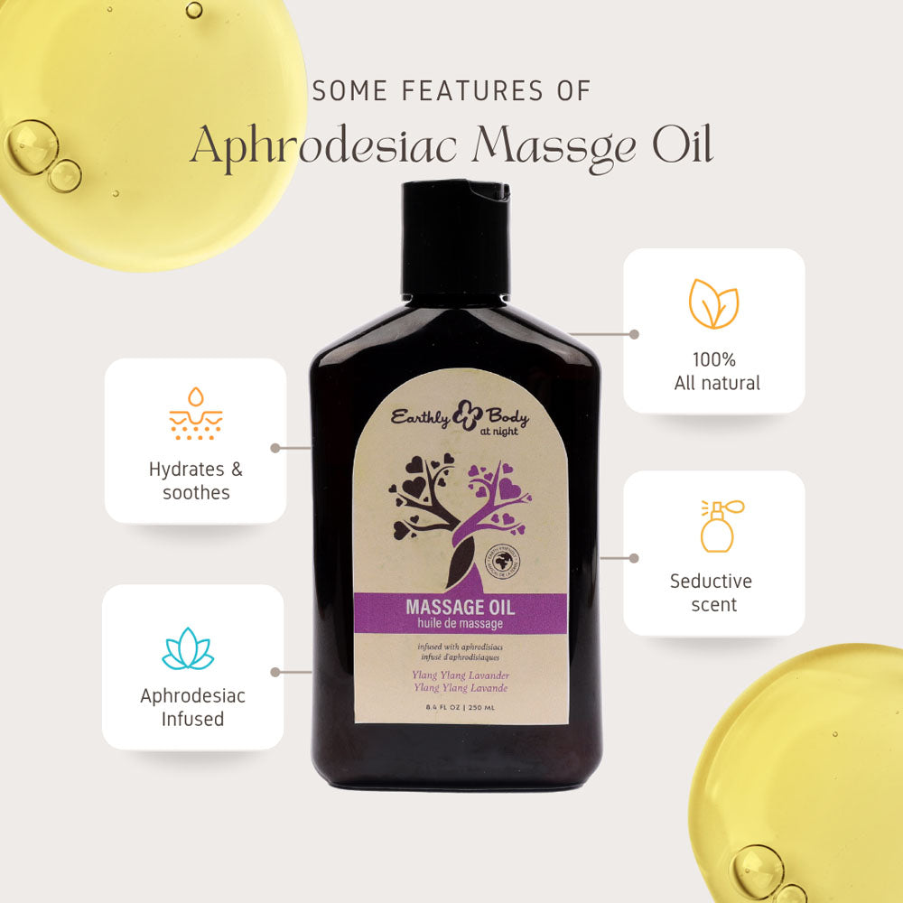 Earthly Body Hemp Seed Massage Oil YLANG YLANG LAVENDER 60ml