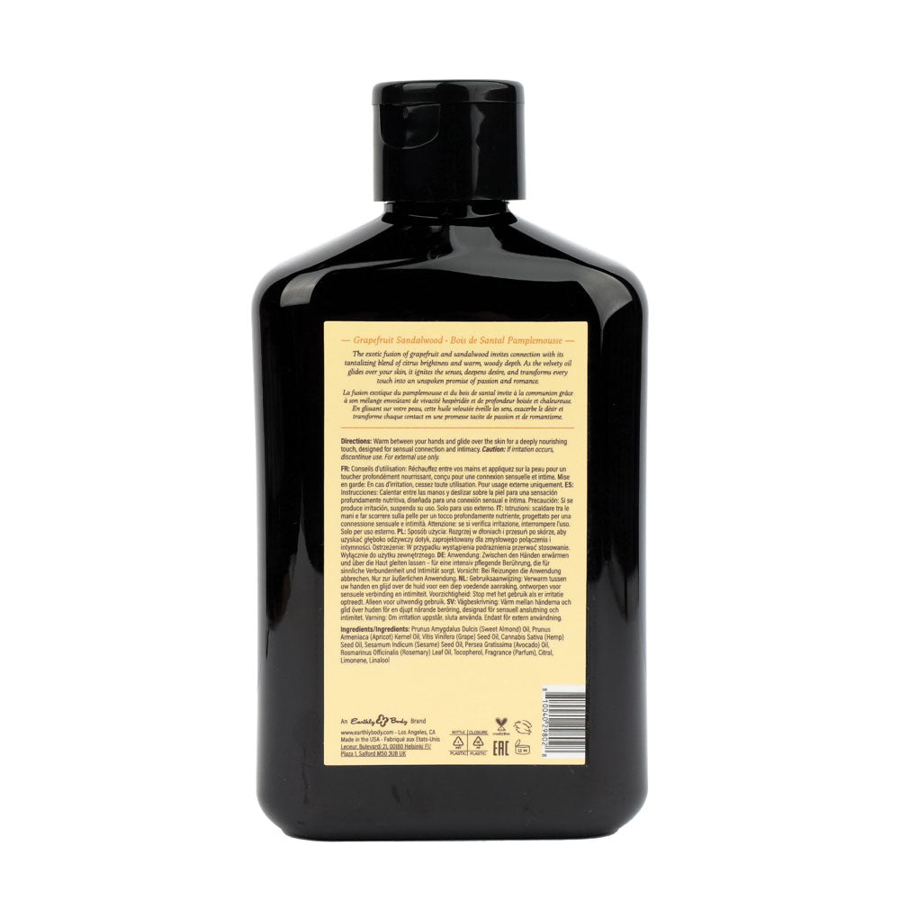 Earthly Body Hemp Seed Massage Oil GRAPEFRUIT SANDALWOOD 250ml