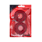 HunkyJunk Stiffy Bulge Rings No-Roll Cockrings Cherry Ice - 2 Pack