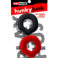 Hunkyjunk Fit Grips 2-pack Ergo-fit Cockrings Black/Red