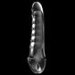 Adam & Eve Ridged Rider - Clear 22.9cm Penis Extension Sleeve