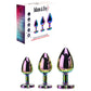 Adam & Eve Rainbow Heart Gem Anal Training Set - Multicoloured Plugs with Gem Bases - Set of 3 Sizes