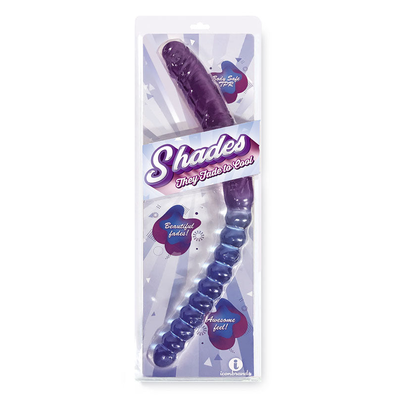 Icon Brands | Shades 17" Jelly TPR - Violet/Blue 44cm Double Dong