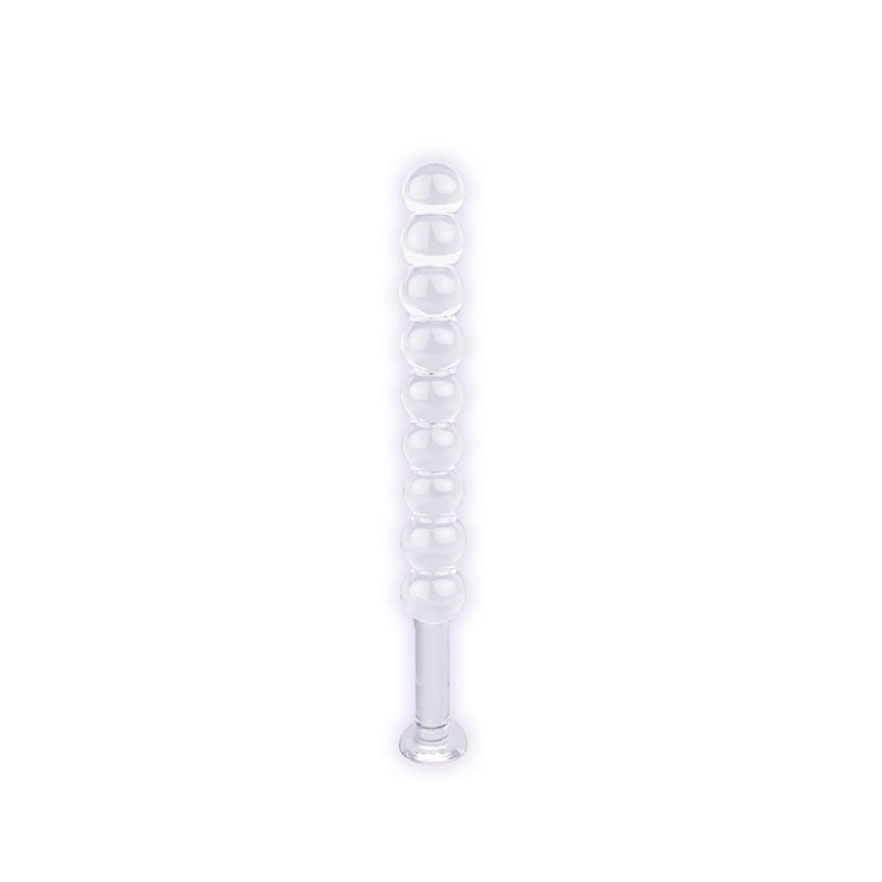 Icon Brands | The 9's First Glass Thins Spherical Anal Beads 7" Glass Dildo