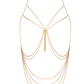 Muse Lingerie Gold Curb Chain Body Harness PH001GLD One Size