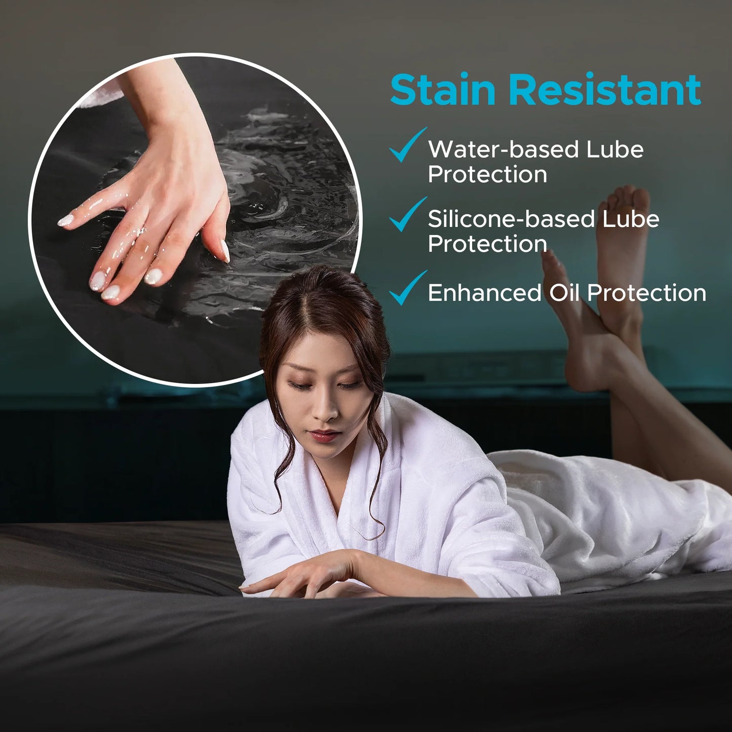 Eroticgel QUEEN Waterproof Fitted Sheet 152cm x 203cm + 35cm