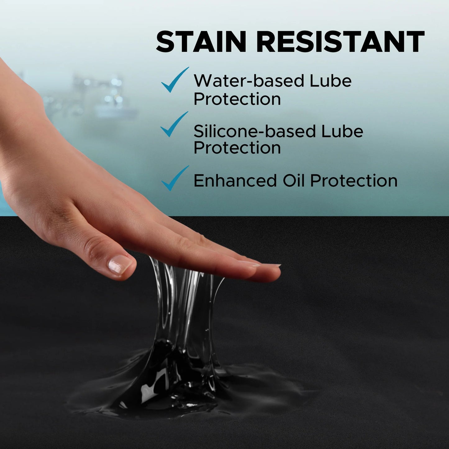 Eroticgel Waterproof Drop Sheet Black 150cm x 150cm