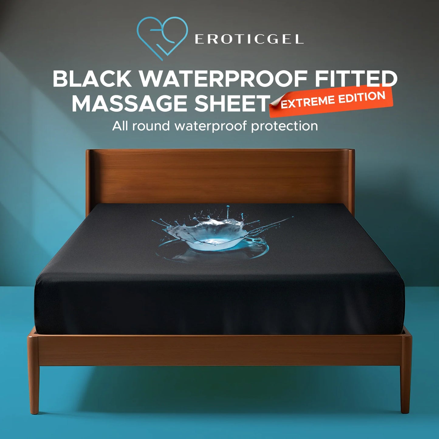 Eroticgel KING Waterproof Fitted Sheet EXTREME Edition 183cm x 203cm + 35cm