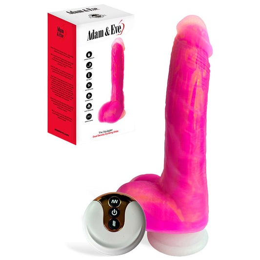 Adam & Eve THE SQUIGGLER - Thrusting Vibrating & Gyrating 9" Dildo with Wireless Remote
